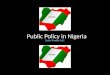 Public Policy in Nigeria