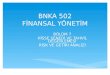 BNKA 502 FİNANSAL YÖNETİM