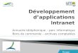 Développement d’applications Intranet