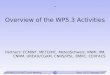 Overview of the WP5.3 Activities