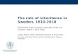 The role of inheritance in Sweden, 1810-2010