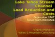Lake Tahoe Stream Channel   Load Reduction and Costs