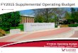 FY2015 Supplemental Operating Budget