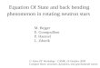 Equation Of State and back bending phenomenon in rotating neutron star s