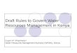 Draft Rules to Govern Water Resources Management in Kenya