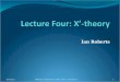 Lecture Four: X’-theory