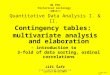 Quantitative Data Analysis I