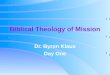 Biblical Theology of Mission
