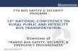 FTA BUS SAFETY & SECURITY PROGRAM