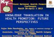 KNOWLEDGE TRANSLATION IN HEALTH PROMOTION: FUTURE PERSPECTIVES