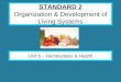 STANDARD 2 Organization & Development of Living Systems