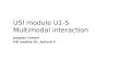 USI module U1-5 Multimodal  interaction