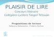 PLAISIR DE LIRE Concours littéraire Collégiens-Lycéens Tanger-Tétouan