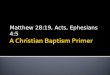A Christian Baptism Primer