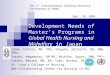 Development Needs of Master’s Programs in  Global Health Nursing and Midwifery  in Japan