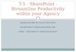 T-5 - SharePoint - Streamline Productivity within your Agency
