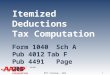 Itemized Deductions Tax Computation
