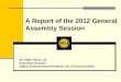 A Report of the 2012 General Assembly Session
