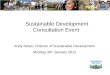 Sustainable Development Consultation Event