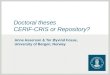 Doctoral theses  CERIF-CRIS or Repository?