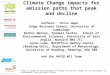 Climate Change impacts for emission paths that peak and decline Authors:  Chris Hope,