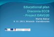 Educational plan Diaconia  ECCB  - Project DAV(i)D