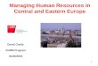 Managing Human Resources in Central and Eastern Europe