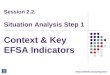 Session 2.2. Situation Analysis Step 1 Context & Key EFSA Indicators