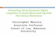 Promoting Socio-Economic Rights Litigation in South Africa and Uganda: The Amicus Machinery