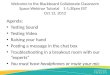 Welcome to the Blackboard Collaborate Classroom Space Webinar Tutorial1-1:30pm EST  Oct  12, 2012