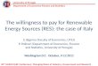 The willingness to pay for Renewable Energy  Sources (RES): the  case of Italy
