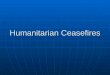 Humanitarian Ceasefires