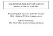 Oakland Unified School District History/Social Studies