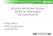 Áttérés Windows Server 2003-ra heterogén környezetekről