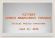 KITTERY GROWTH MANAGEMENT PROGRAM  Initial Public Overview  Sept 15, 2010