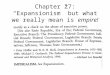 Chapter 27: “Expansionism” but what we really mean is  empire!