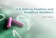 7.8 Adding Positive and Negative Numbers