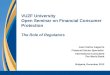 VUZF University Open Seminar on Financial Consumer Protection The Role of Regulators