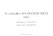 Introduction HV HR CMOS ATLAS R&D