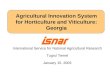 Agricultural Innovation System for Horticulture and Viticulture: Georgia