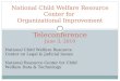 National Child Welfare Resource Center for  Organizational Improvement Teleconference June 3, 2010