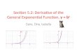 Section 5.2: Derivative of the General Exponential Function,  y =  b x