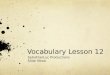 Vocabulary Lesson 12
