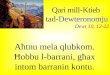 Qari mill- Ktieb t ad - Dewteronomju Dewt 10 , 1 2-22