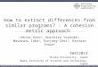 How to extract differences from similar programs? : A cohesion metric approach