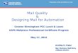 Mail Quality  &  Designing Mail for Automation
