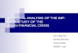 A CRITICAL ANALYSIS OF THE IMF: CASE STUDY OF THE  ASIAN FINANCIAL CRISIS