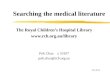 Searching the medical literature