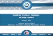 Combined Federal Campaign  ePledge  Update August 2013 Anthony DeCristofaro