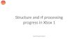 Structure and  rf  processing progress in Xbox 1 Jan  Kovermann